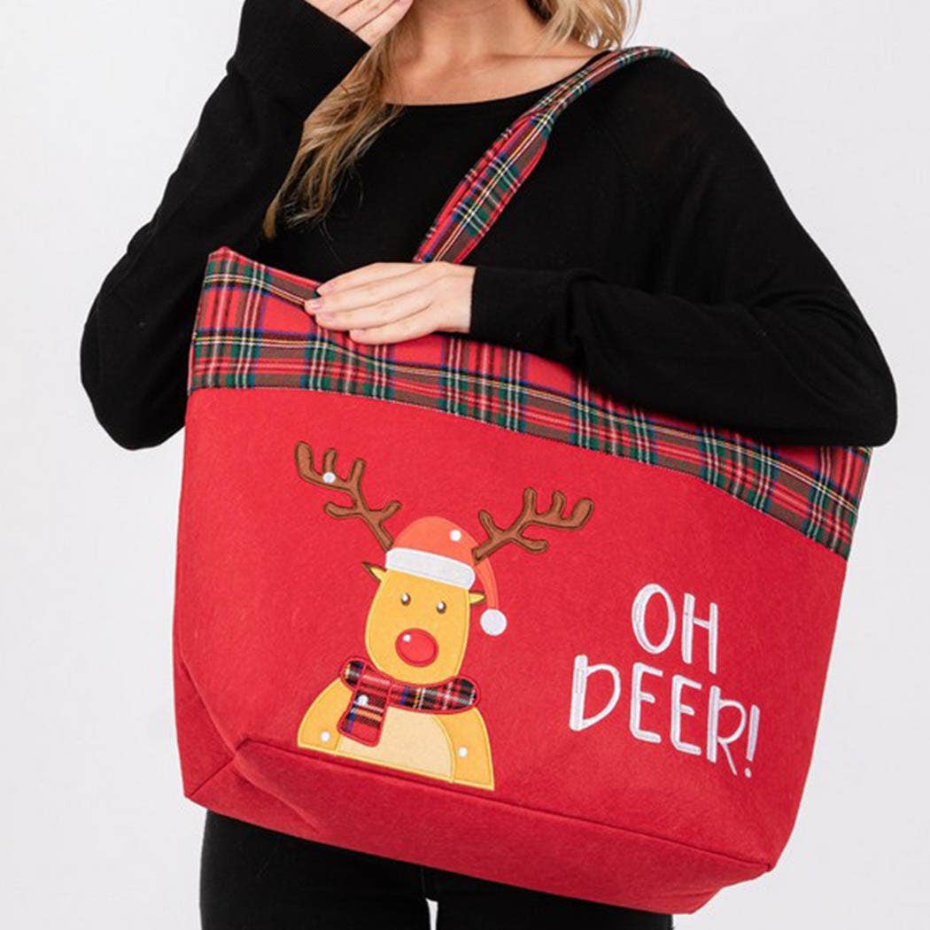 RD Sac fourre-tout de Noël Oh Deer Letter Reindeer en vente sur Faire1