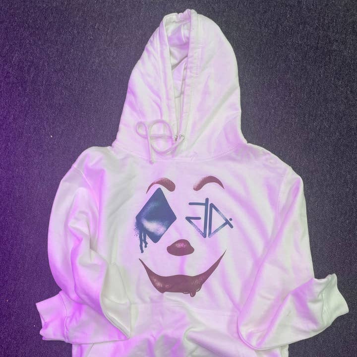 White Joker Hoodie - Unisex Small for wholesale by Granite Anchor