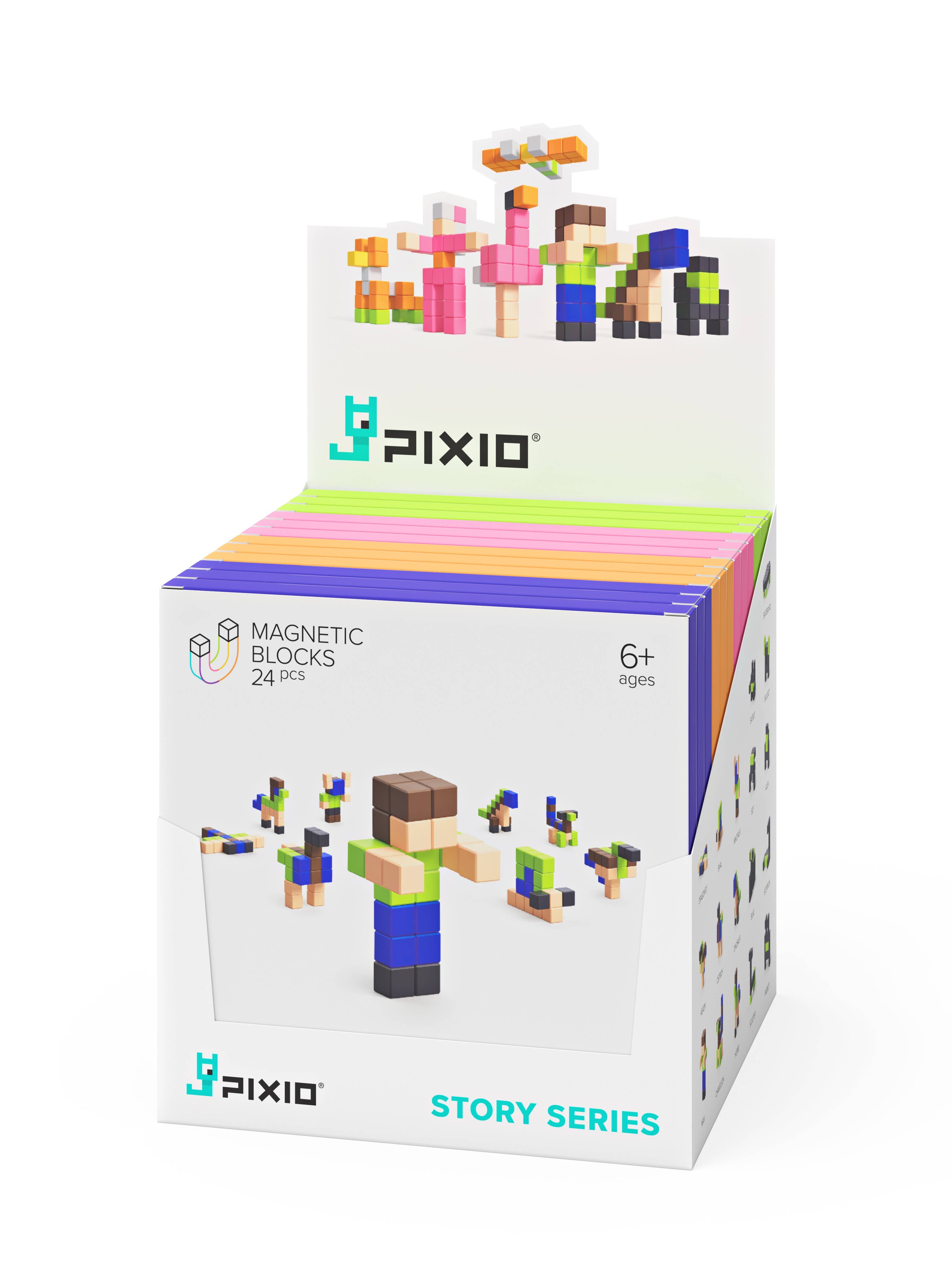 PIXIO - Wholesale Building Set - Kids - Story Series Assorted Magnetic Blocks Display