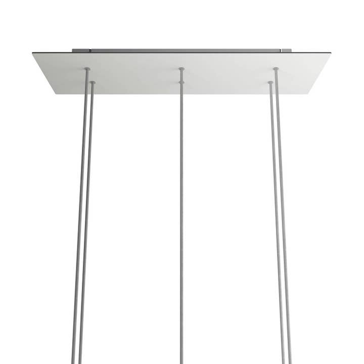 XXL Rose-One rectangular rosette with 6 holes and 6 side holes, for wholesale by LIGHTINUP S.R.L.