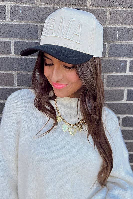 Social Statement - Wholesale Trucker hat – Women’s - MAMA Monochromatic 3D Embroidered Hat