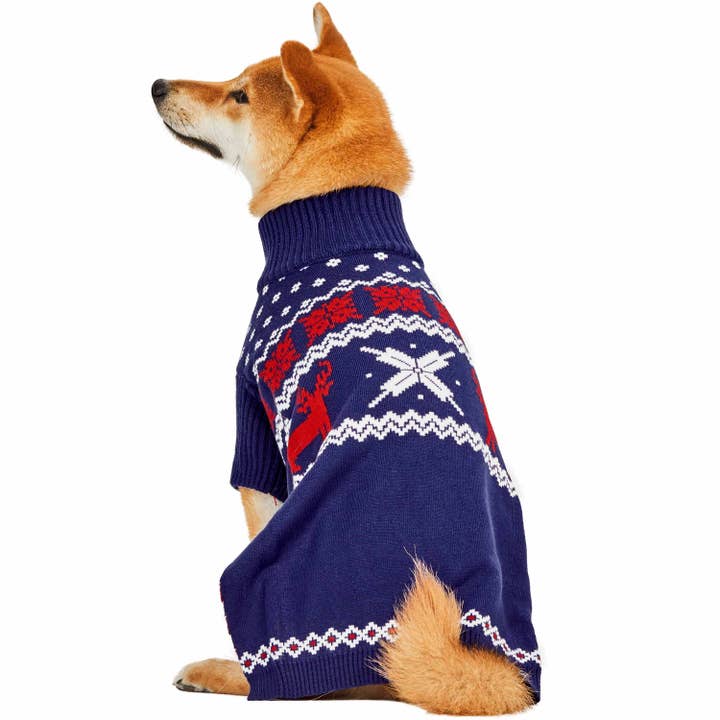 Blueberry Pet - Wholesale Pet Sweater - Dog - Custom-Knit & Dyed Christmas Snowflake Sweater - 6 Design 11