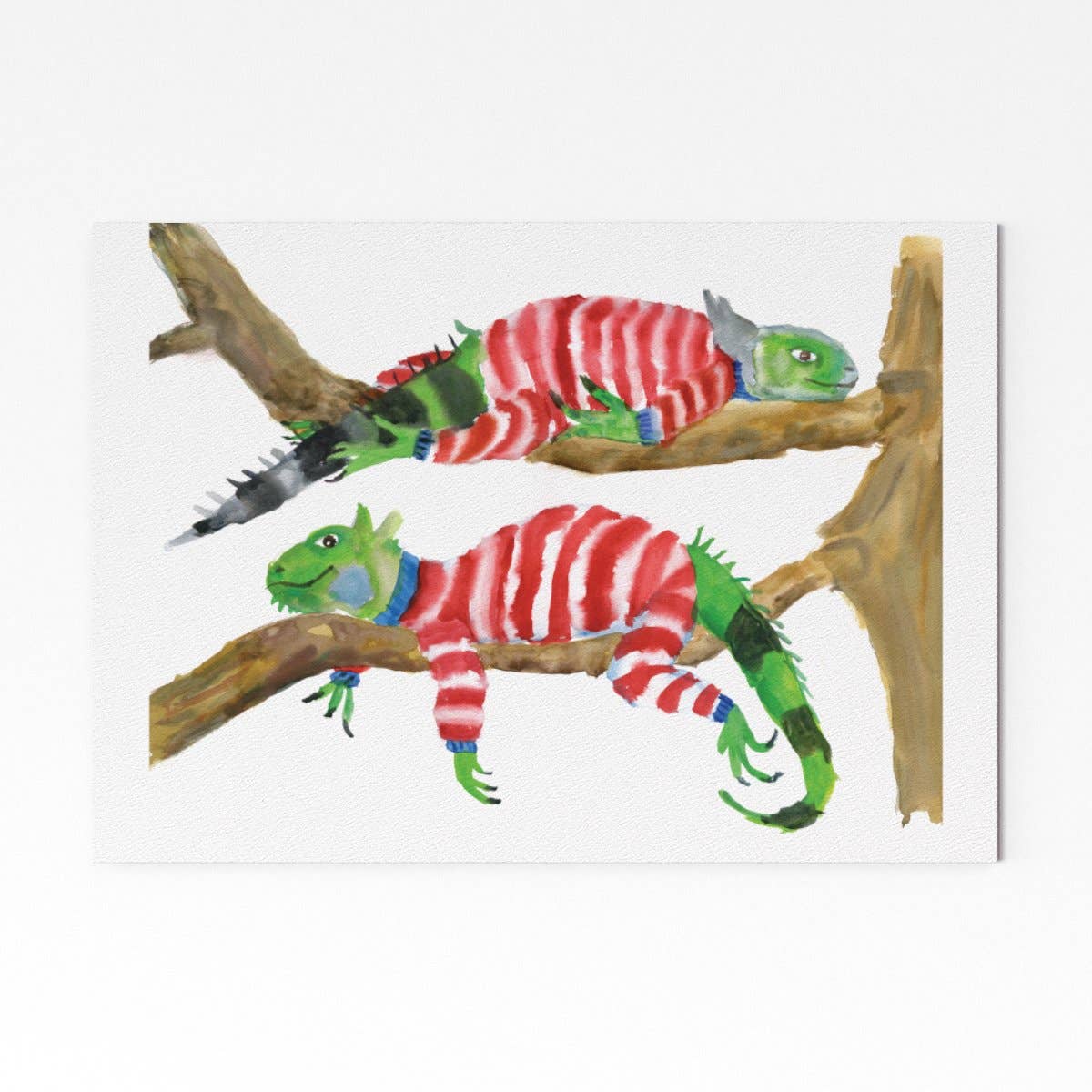 Rosie Webb illustrations - Wholesale Art Print - Iguanas in Pyjamas Giclée Print0