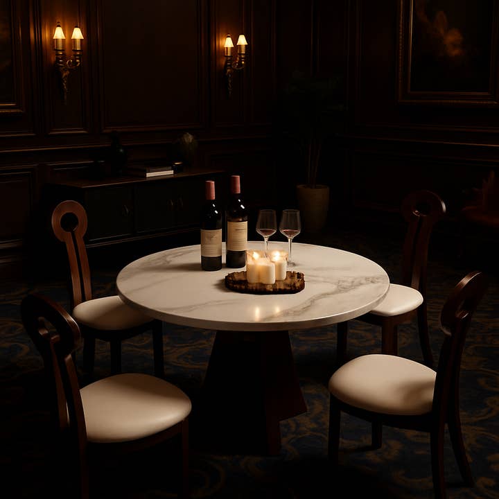 HOMYCASA DESIGN INC - Wholesale Sideboard - Luxury Private Club Dining Area with Marble Dining Set7