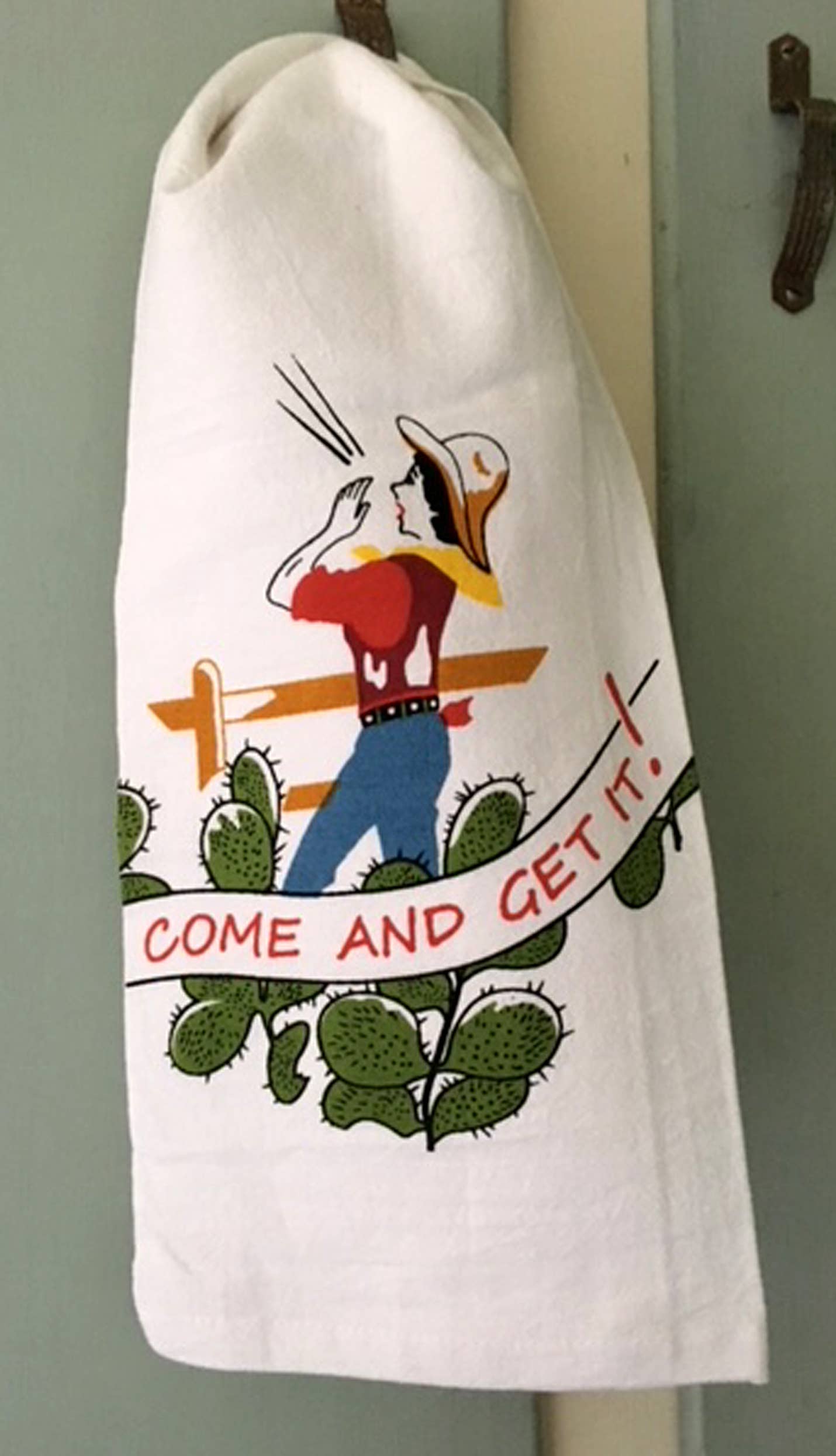 Red and White Kitchen Company - Wholesale Tea Towel - Come And Get It Ranch Retro Flour Sack Kitchen Towel1