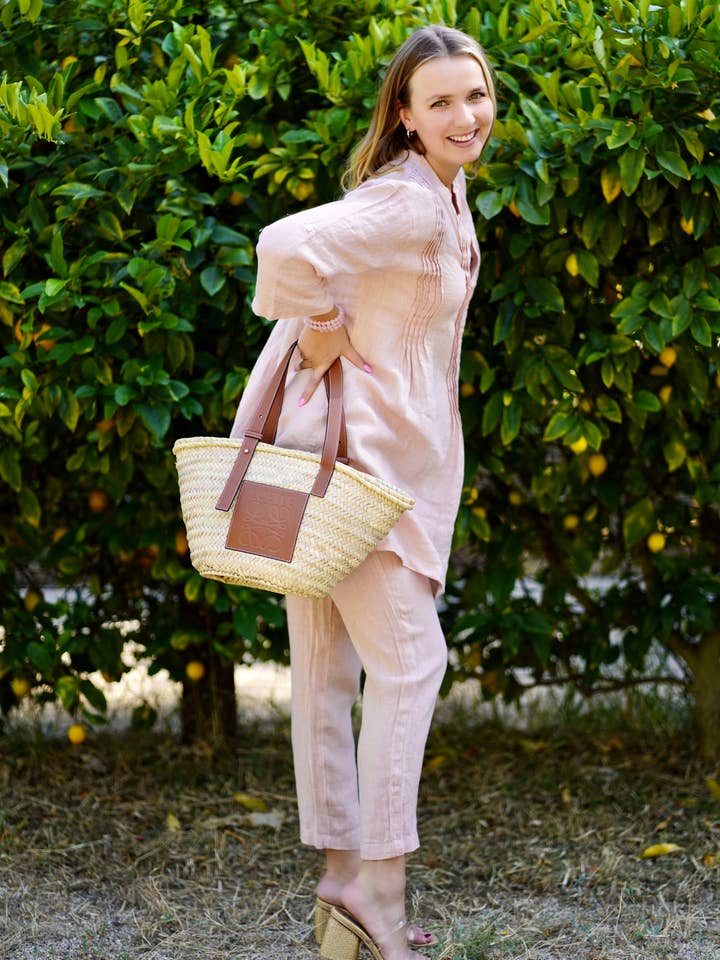 Bianca Linen Tunic Blush for wholesale on Faire3