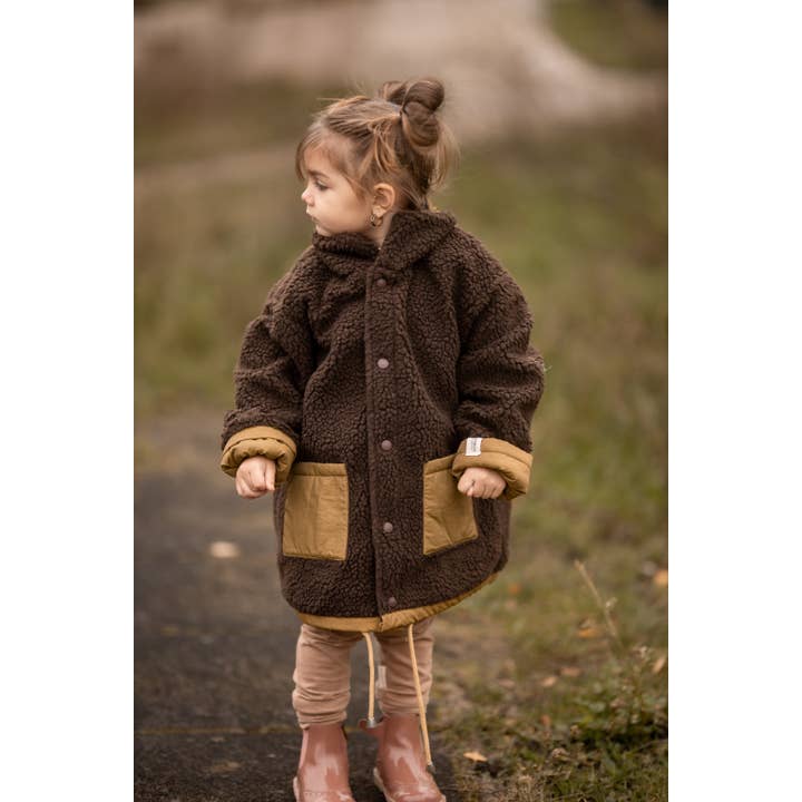 Jaqueta reversível JULEZ Annie & Charles® de pelúcia teddy e algodão por atacado de Annie & Charles