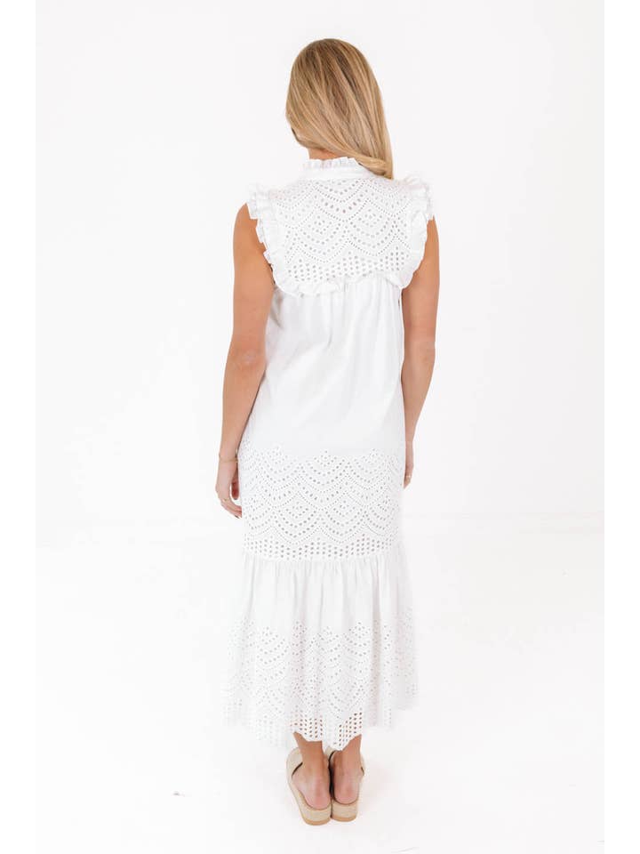 J.Marie Collections - Wholesale Dress - Women's - Chelsea Midi Dress - White