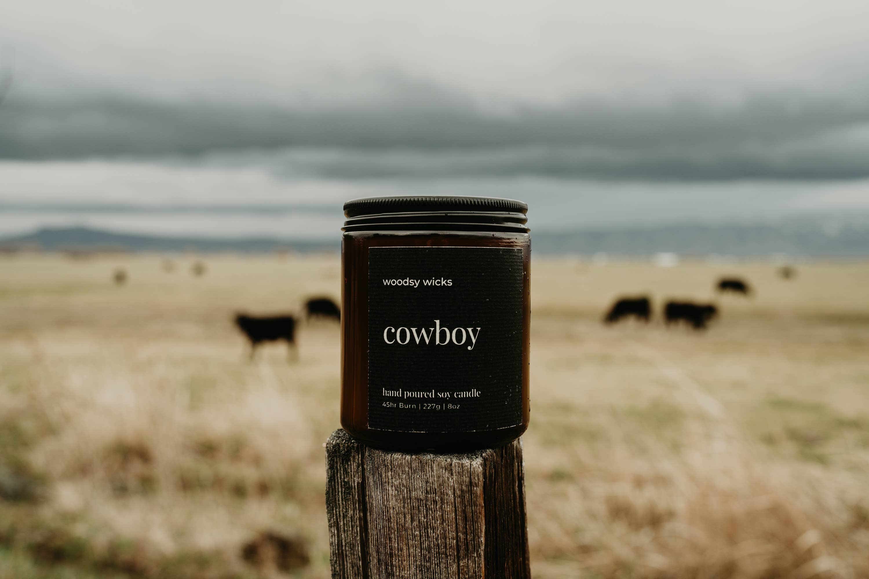 Woodsy Wicks - Wholesale Jar/Filled Candle - Cowboy Scented Western Candle - 100% Soy Wax - Cotton Wick 2