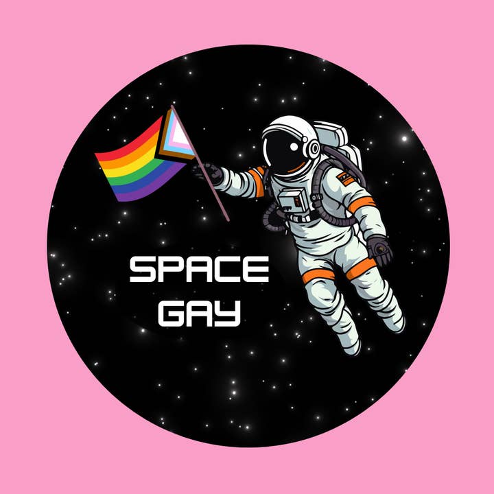 Space Gay sticker for wholesale by Charlie's