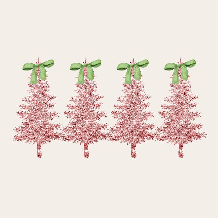 Thomas and Lee Company - Vente Plateaux de service - Plateau de service en acrylique - Collection de vacances - ARBRE DE GUIRLANDES avec nœuds1