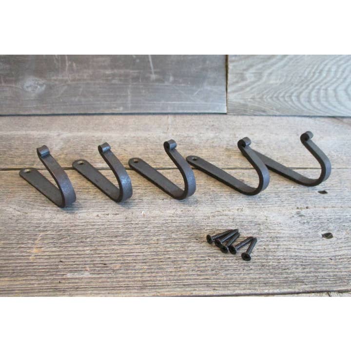 Midwest Craft House - Wholesale Wall Hook - Hand Forged Primitive U-shape Hook