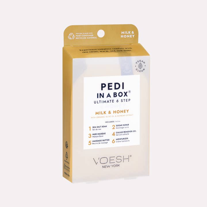 VOESH New York - Wholesale Nailcare Set - Pedi in a Box Ultimate 6 Step Milk and Honey