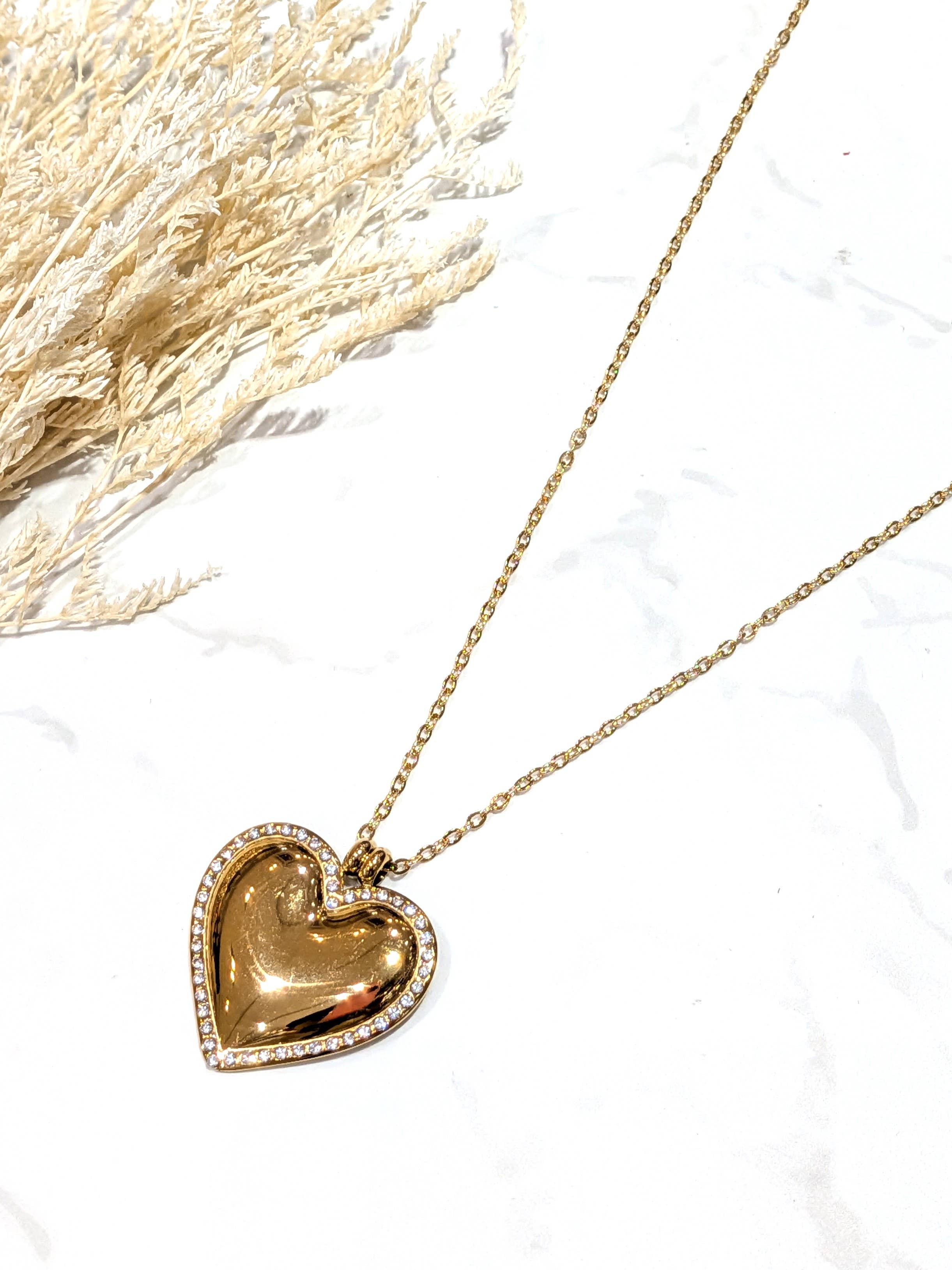 LOLO & YAYA - Vendita all'ingrosso Collana con ciondolo/pendaglio - 44447 Collana cuore in acciaio inossidabile0