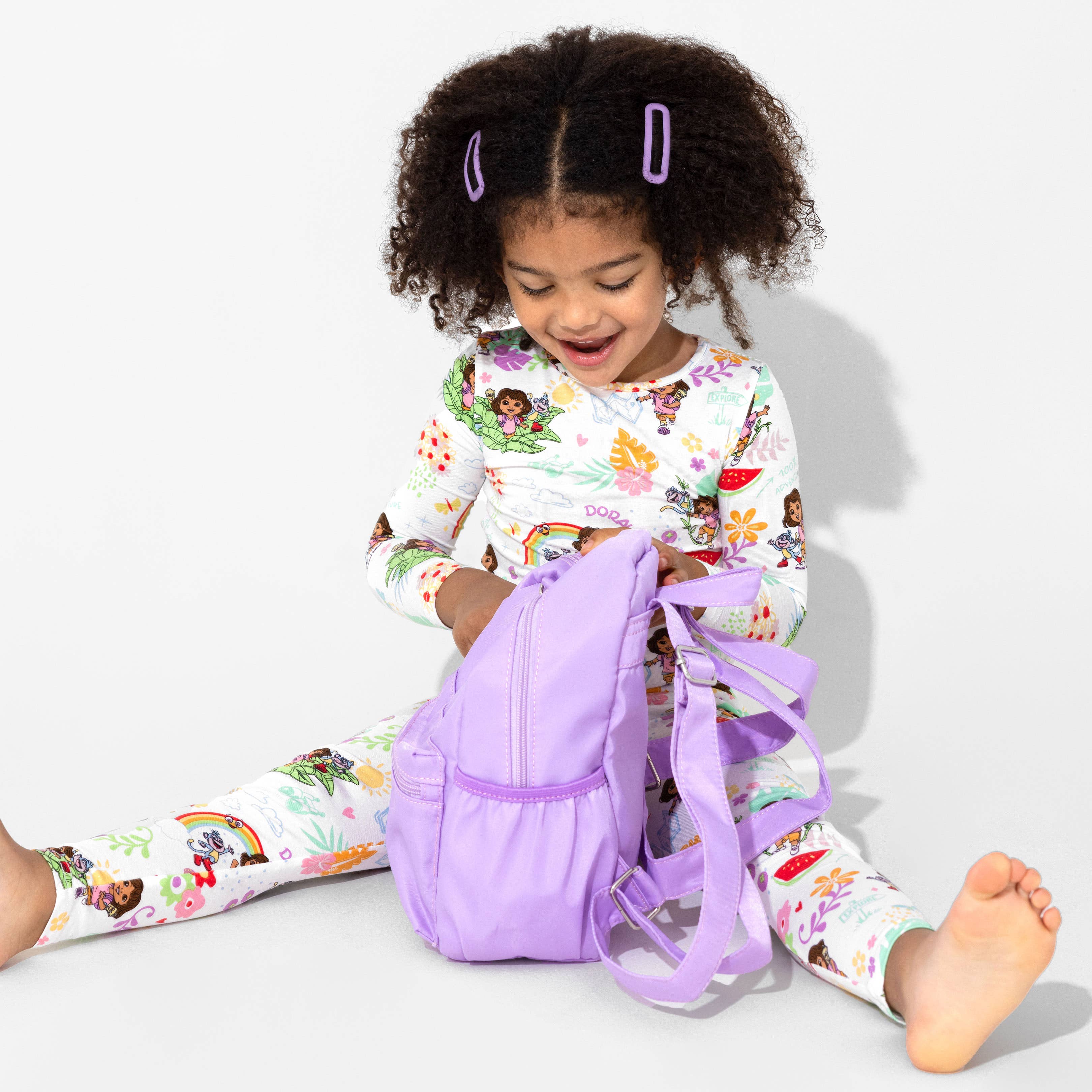 Bellabu Bear – Conjunto de pijama - Crianças por atacado – Dora: Sonhos Tropicais Pijamas de Criança em Bambu13