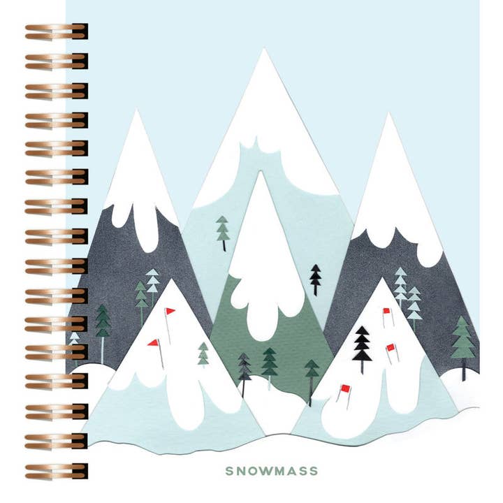 "Snowmass Snowy Ski Mountain Journal"– Scenic Writing Escape for wholesale by Lilybart LLC