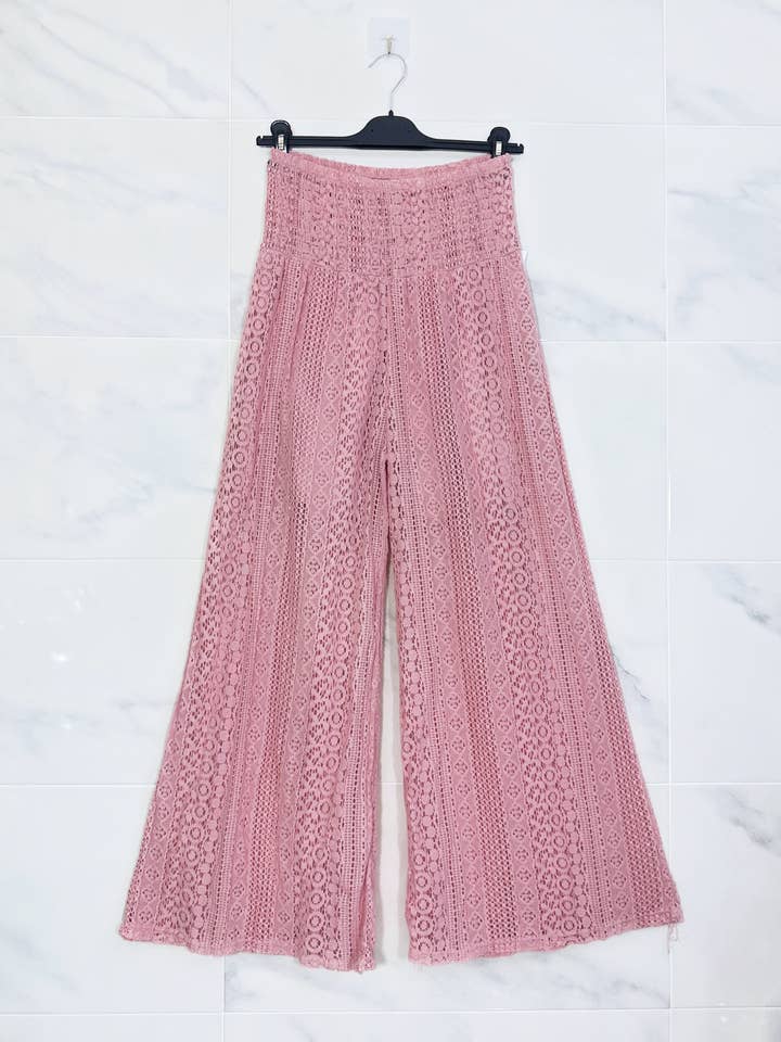 ZAFA PARIS - Wholesale Pants - Women's - 17F22P68-High Waisted Lace Pants