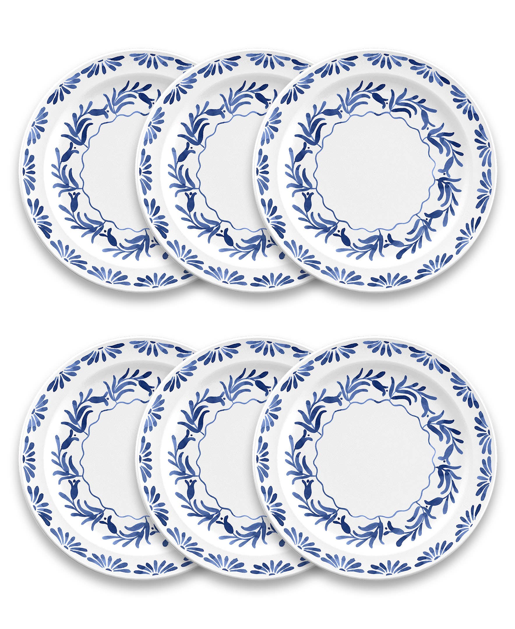 Abode Homewares by TarHong - Wholesale Tableware set - Azul Blue White Melamine BPA Free Dinnerware Collection0