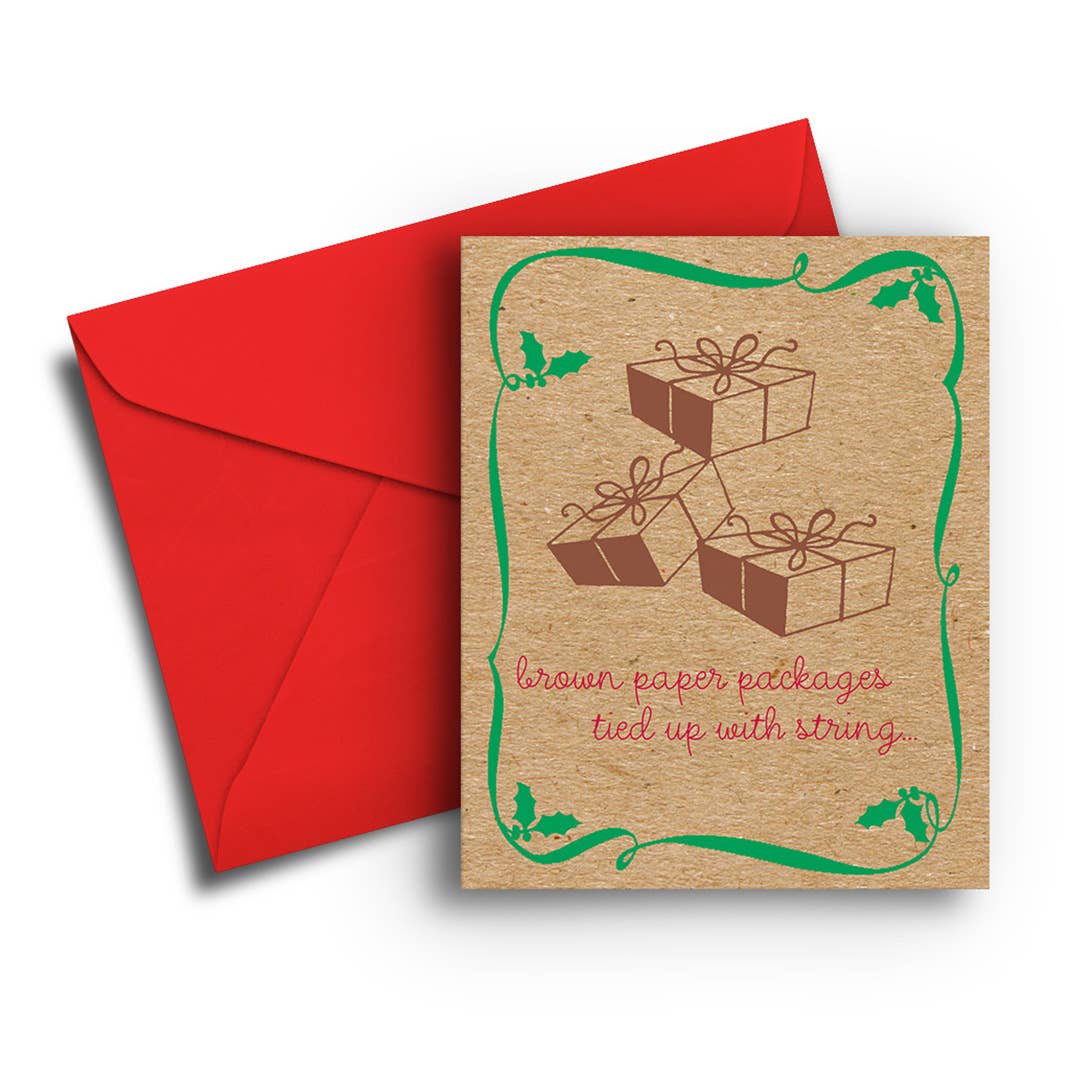 Fresh Frances - Wholesale Christmas Card - Brown Paper Packages Christmas Card0