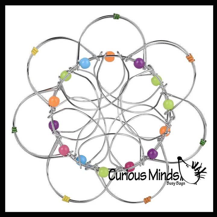 Curious Minds Toys - Wholesale Fidget Toy - Kids - 1 Wire Infinity Flower Magic Endless Folding Fidget Toy - Fl4