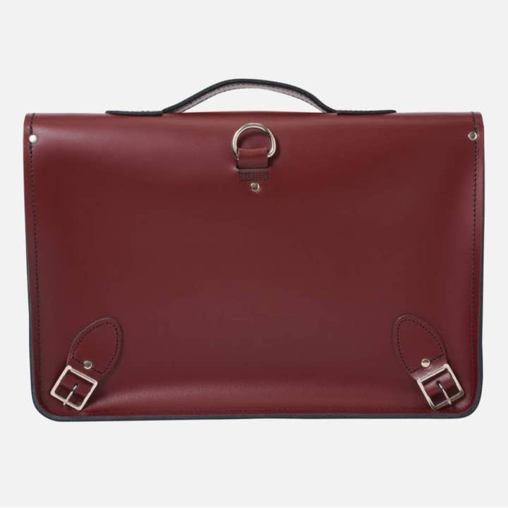 Zatchels - Wholesale Schoudertas - Dames - Leren tas rugzak - Marsala Red - 3 maten4