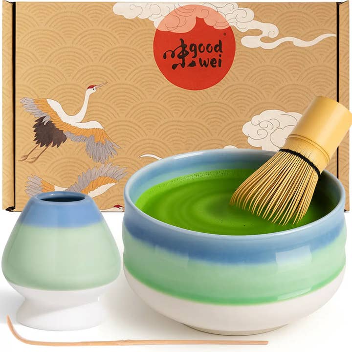 Matcha-set "Sumi" 80 med hållare för wholesale av good wei