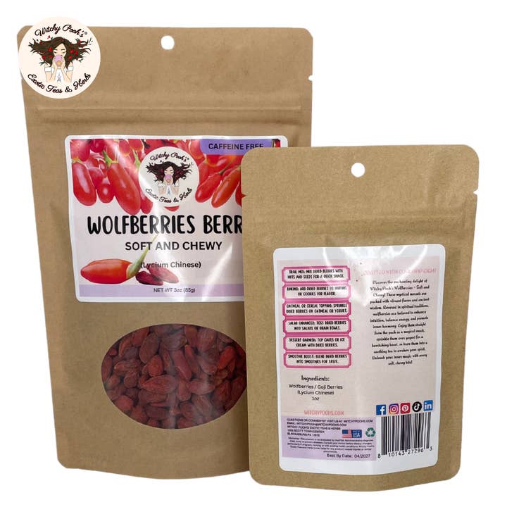Witchy Pooh's Exotic Teas & Herbs - Wholesale Dried/Dehydrated Fruit - Witchy Pooh's Wolfberries, Goji Berries - Whole Soft & Chewy16