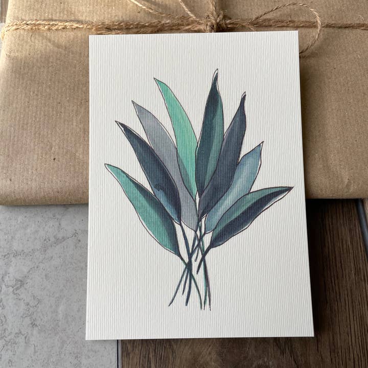 Botanical Leaves Postcard for wholesale by Myayart
