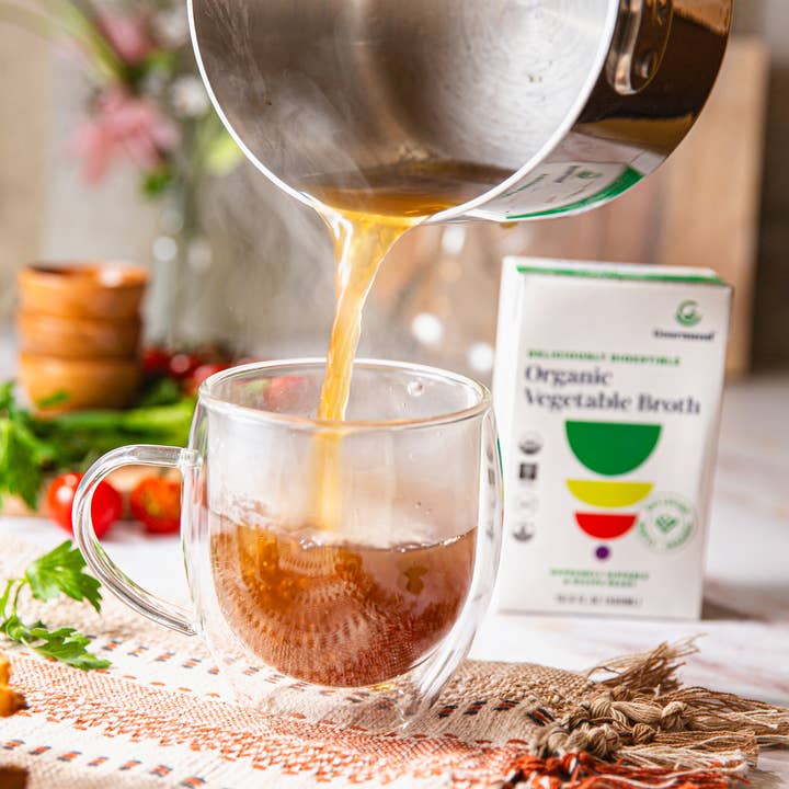 Gourmend Foods - Wholesale Broth - Vegetable Broth (Organic, Low FODMAP, Unsalted)