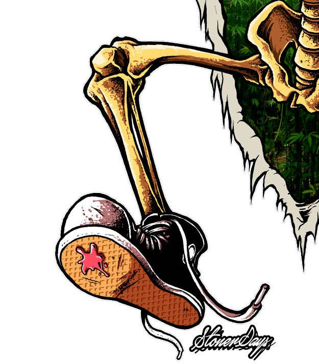 StonerDays Apparel – Engroshandel Grafisk t-shirt - Unisex – Dont Panik Grønne Hvid Tee3