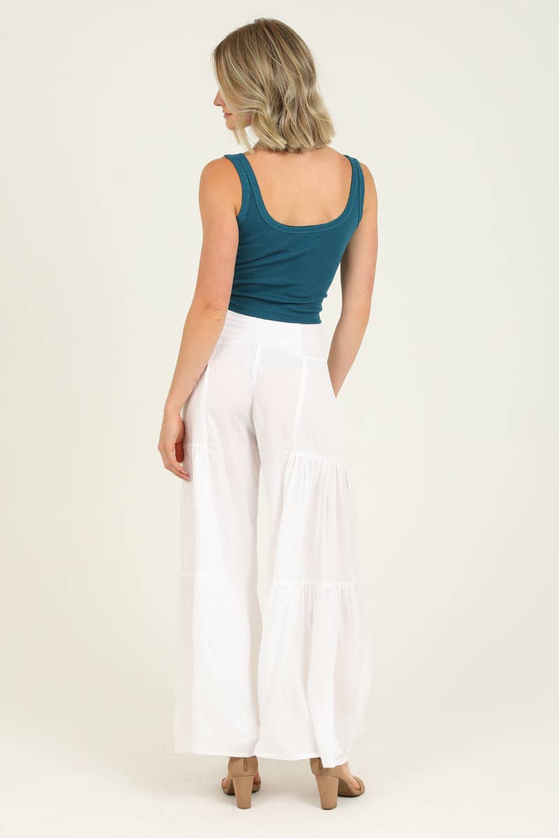 ANGIE - Wholesale Pants - Women's - B3690-ASIS WIDE LEG PANTS WITH V YOKE WAIST BAND8