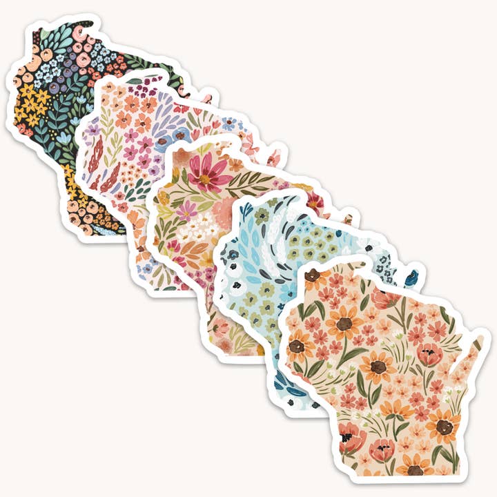 Elyse Breanne Design - Wholesale Sticker - Wisconsin 3x3in. State Sticker1