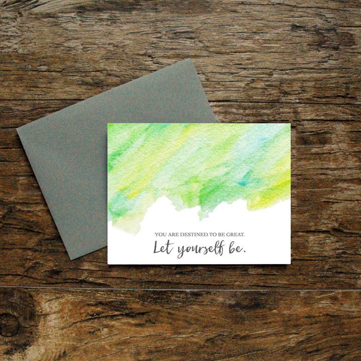 You Are Destined to Be Great Let Yourself Be Card for wholesale by Print Therapy