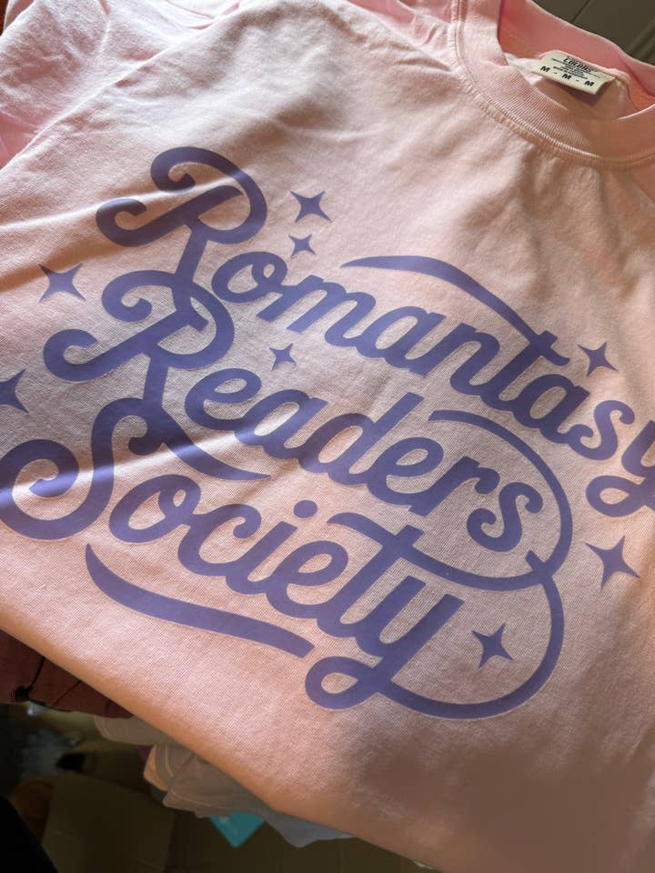 Romantasy Readers Society T-Shirt for wholesale by Scents, Stories, and Surprises