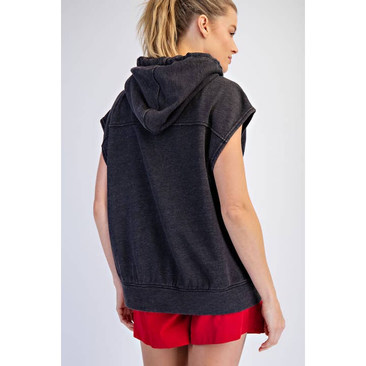 Rae Mode - Wholesale Hoodie - Women's - MINERAL WASHED TERRY SLEEVELESS HOODIE SWEATSHIRT18