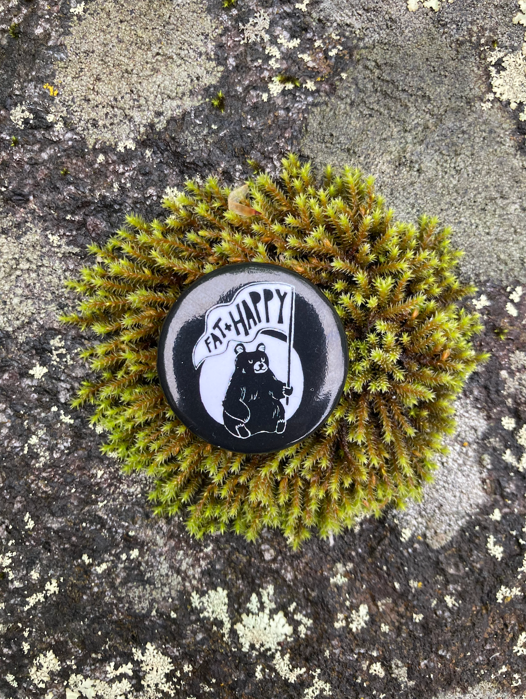 Coyotesnout - Wholesale Lapel Pin/Button - 1.25" Pin - Fat & Happy Bear1