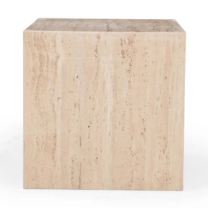 Beige Travertine Side Table for wholesale by BIDKhome