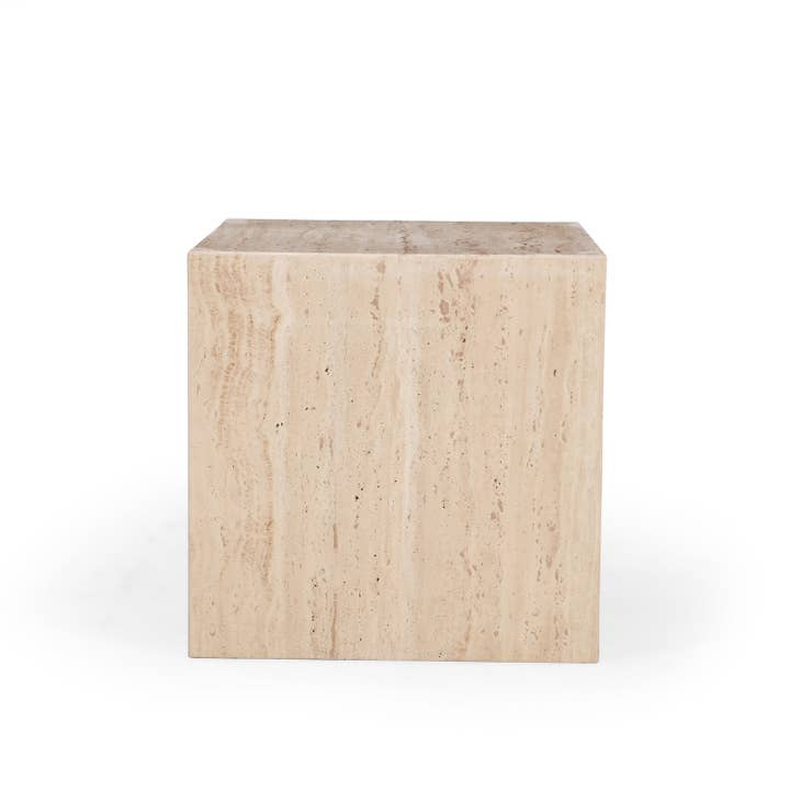 Beige Travertine Side Table and other Purchase Wholesale cartine lunghe. Free Returns & Net 60 Terms on Faire trending on Faire.