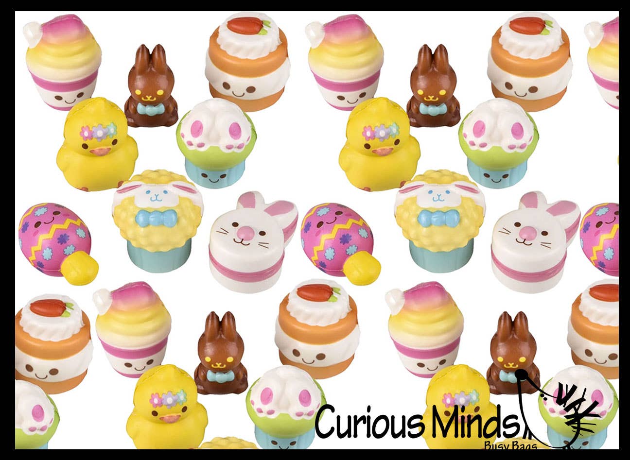 Curious Minds Toys – wholesale Squishy toy – Kids & Baby – Mini Easter Slow Rise Squishy Foam Toys - Cute Squish Basket4
