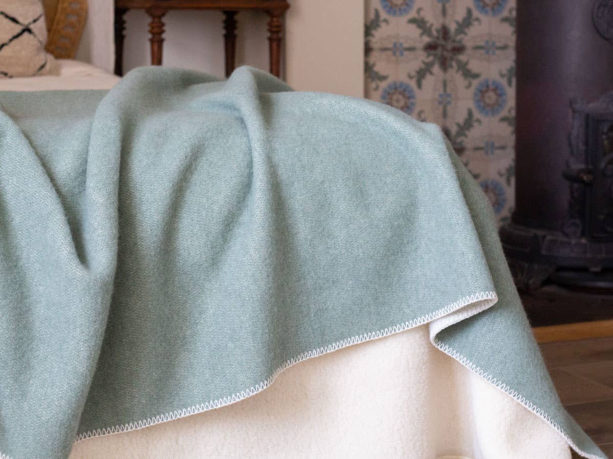 MoST - Venta al por mayor Manta de cama - Manta de lana para cama COOL MINT - doble1