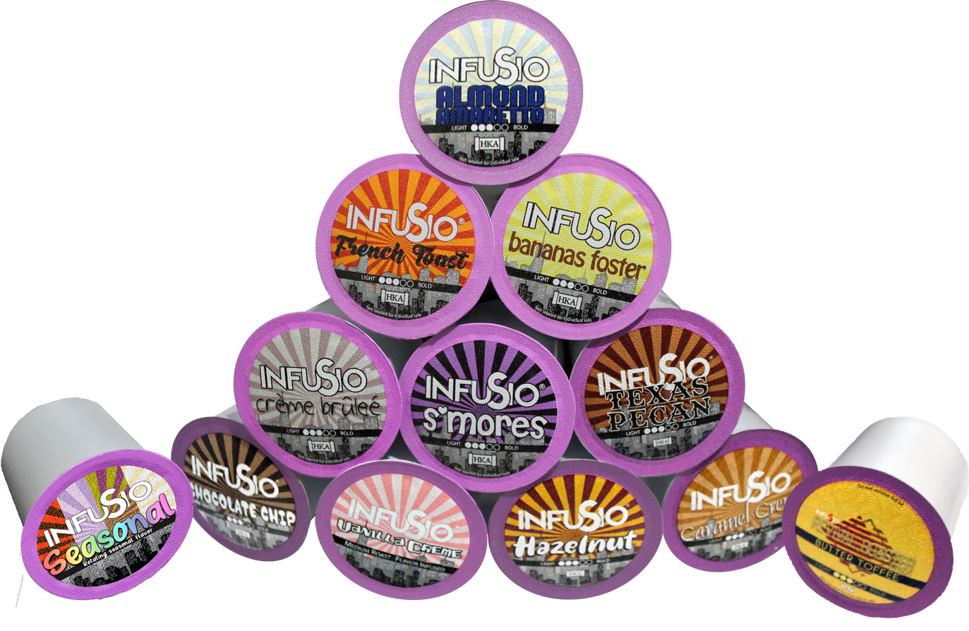 Lumina Global, Inc – Großhandel Kaffeepads & -kapseln – 96er Sortenpack K-Cup Pads mit 12 verschiedenen Geschmacksrichtungen1