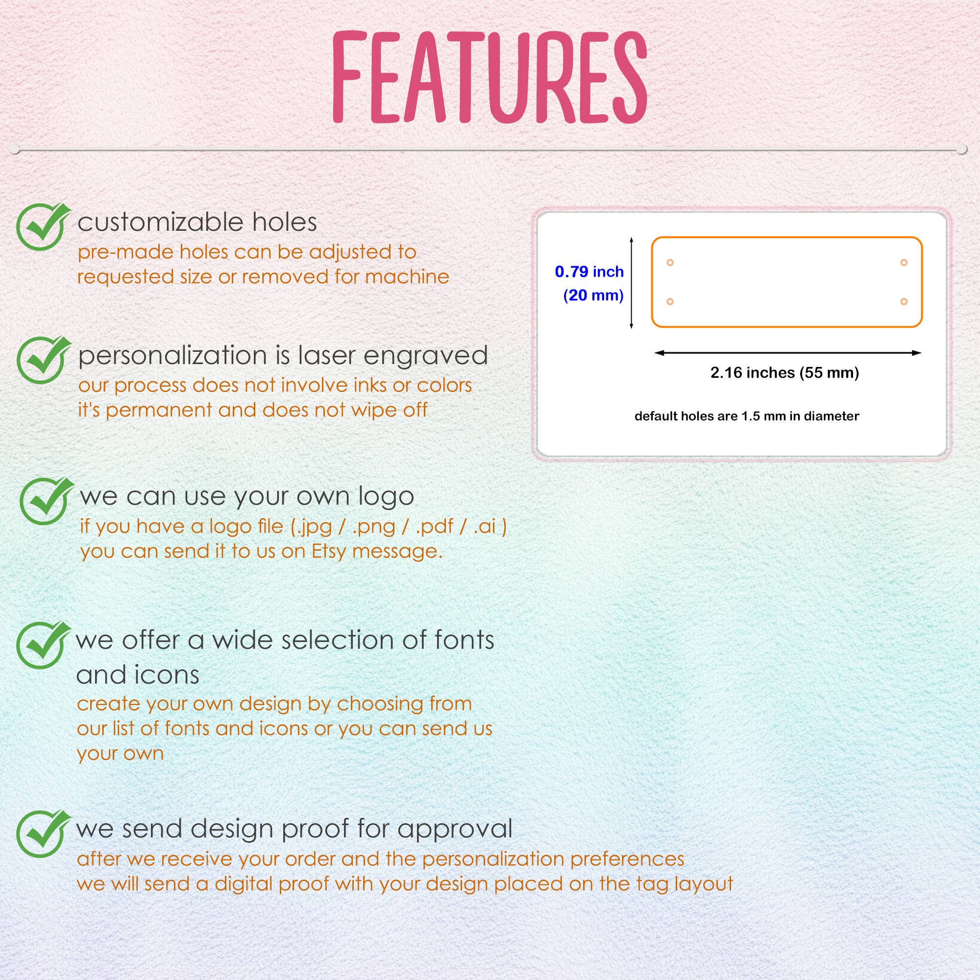 minimize custom tags - Wholesale Gift Tag Label - Custom Rectangle Faux Suede Labels - 2.16" x 0.791