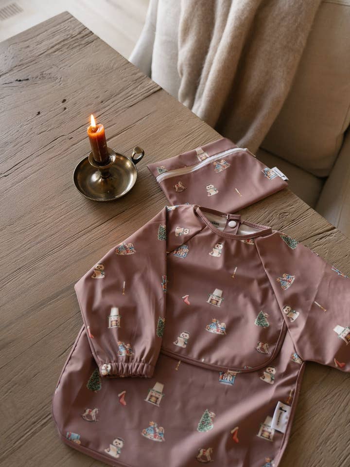 Long-sleeve bib - Limited Holiday Edition in collaboration with llesdeux for wholesale by Micasso & Co