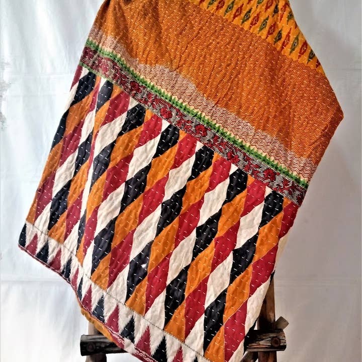 Meghcraft - Wholesale Quilt - Cotton Vintage Quilted Blanket-Bohemian Bed Decor Throw6