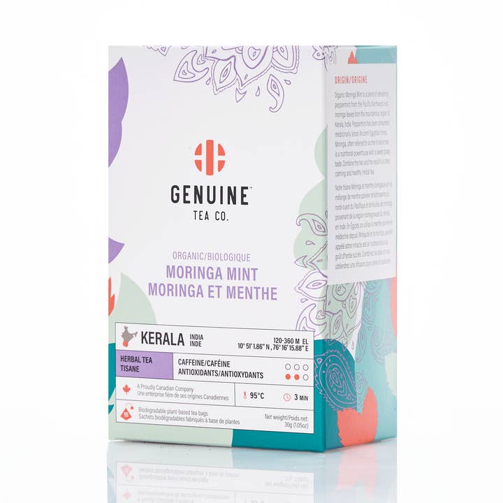 Sachets de thé Pyramid - Tisane biologique à la menthe et au moringa pour la vente par Genuine Tea