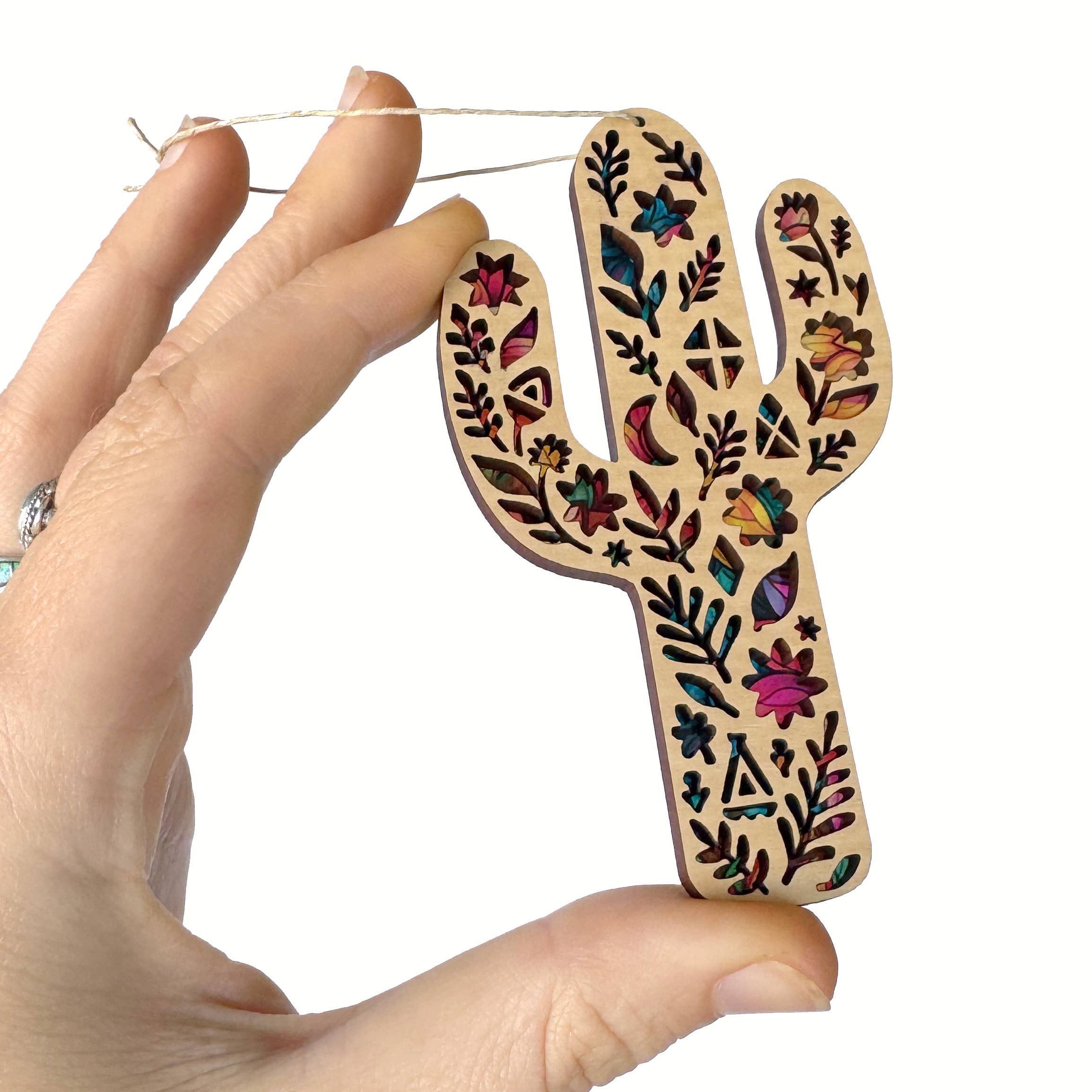 Art by Sharell - Wholesale Ornament - Cactus Ornament, Southwest Desert Lover Saguaro Ornament2