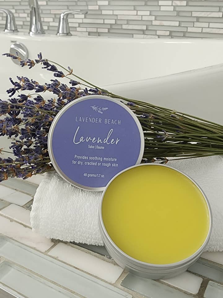 Lavender Dry Skin Salve for wholesale by Lavender Beach