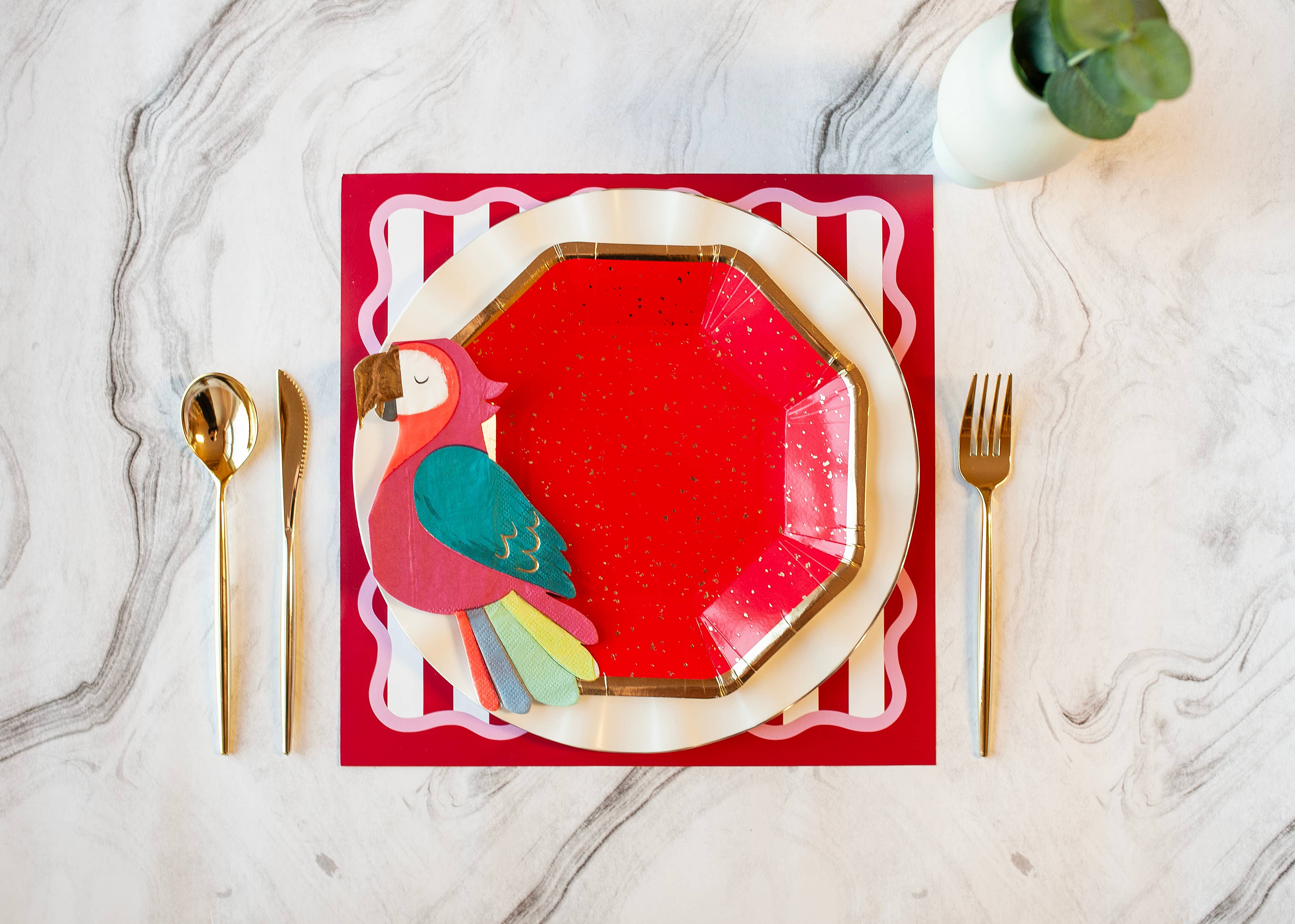 Shop Damus - Wholesale Disposable Placemat - Cherry Red Paper Placemats 3