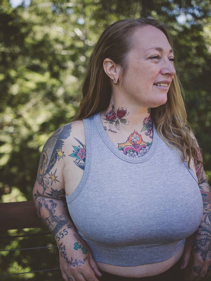 Tiny Intentions Be Brave Protea Tattoo for wholesale by Orchid & Pine Studio