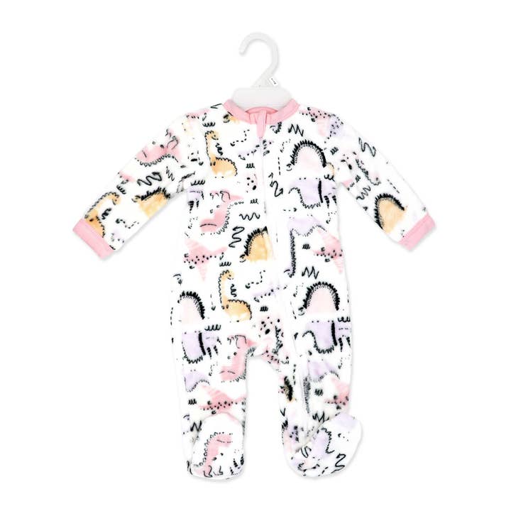 Meisjes Geprinte Pluche Slaappak: Roze Dinosaurus voor wholesale door Rose Textiles